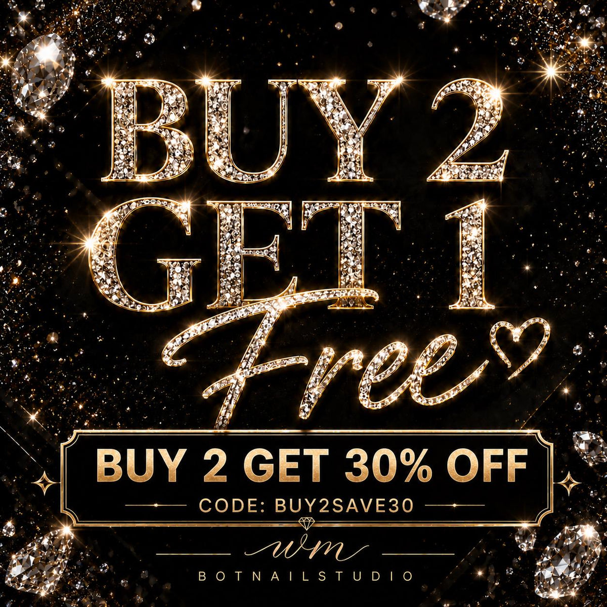 Zebra French Tip Press-On Nails – Animal Print – Gold Stud Details