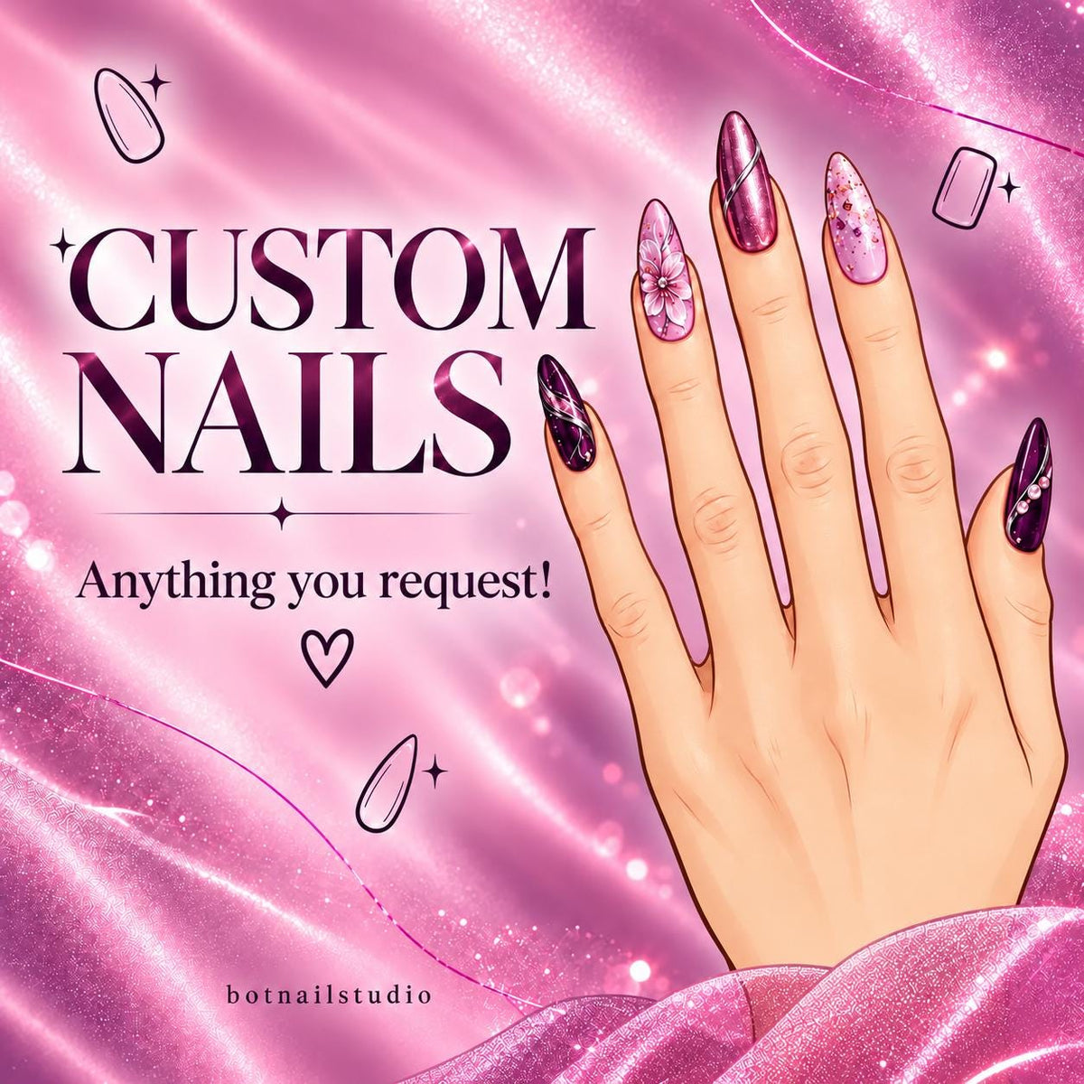 Blood Moon Halloween Press-On Nails – Red & Black Ombre Aura Set